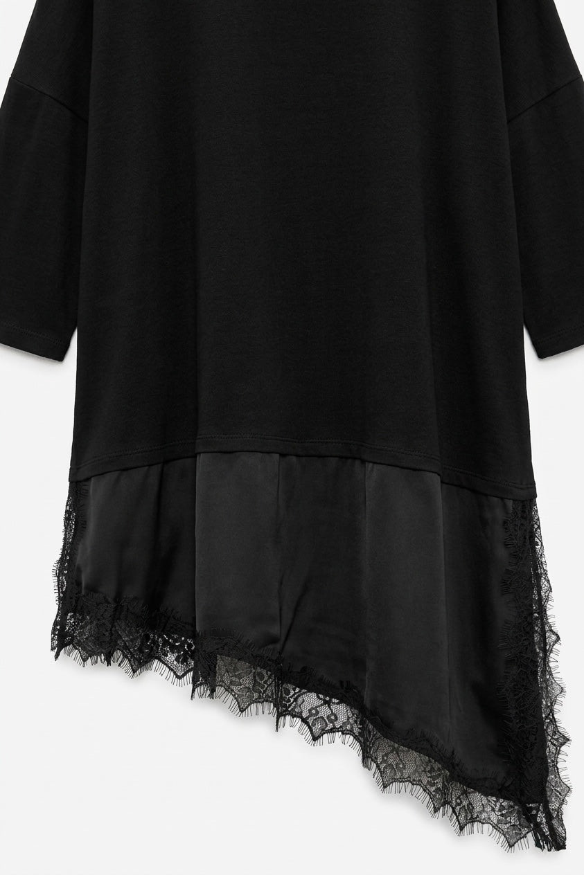 TOP NOIR BAS DENTELLE