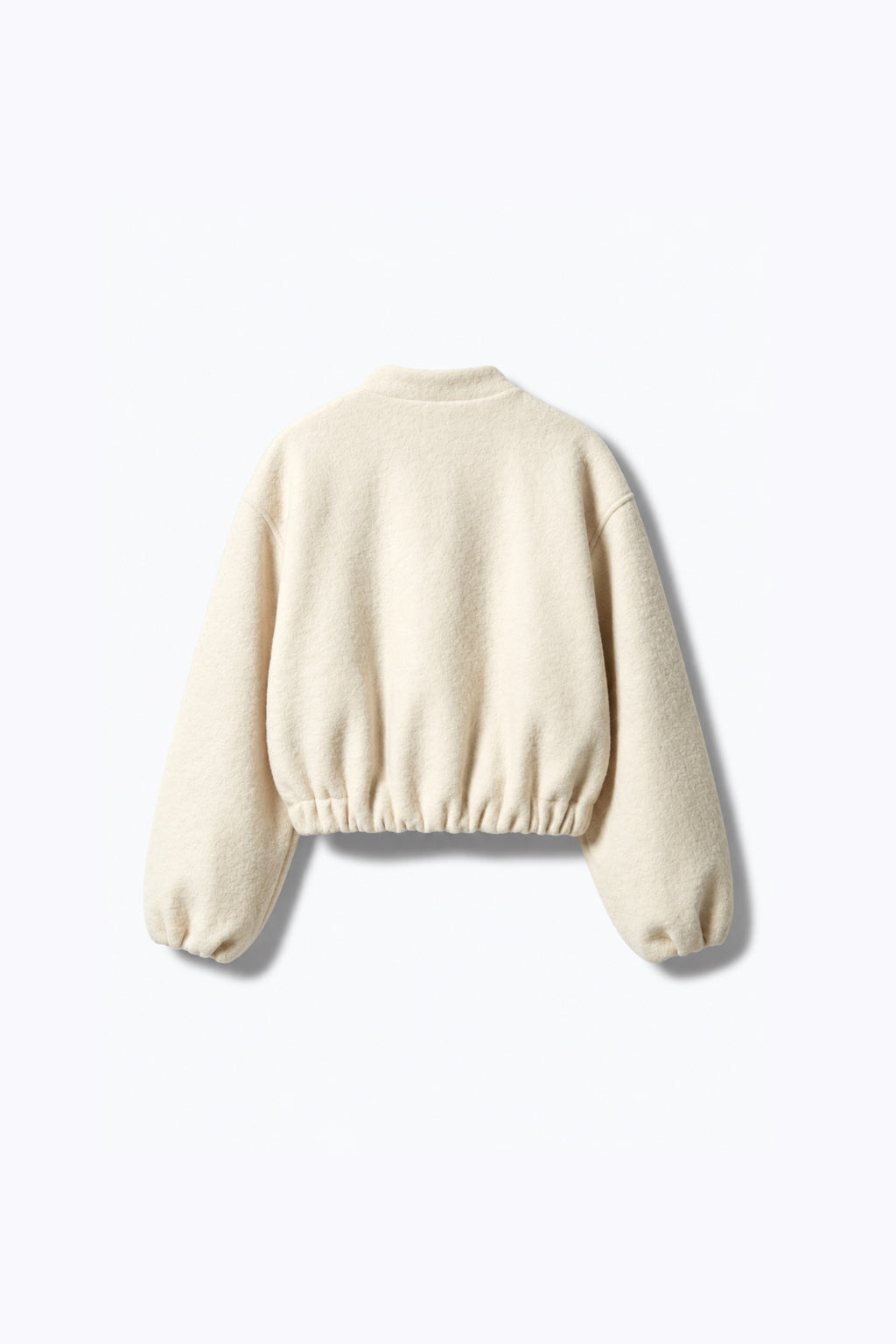 PUFF-SLEEVED ZIP-UP JACKET