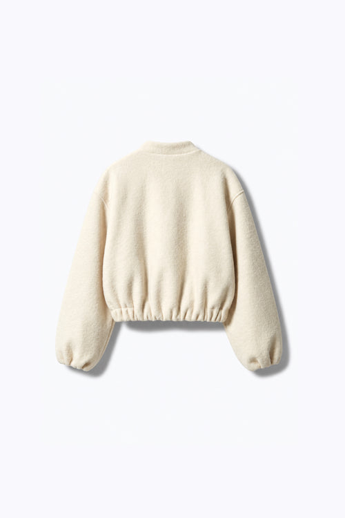 BLOUSON COURT ZIPPÉ EFFET LAINE