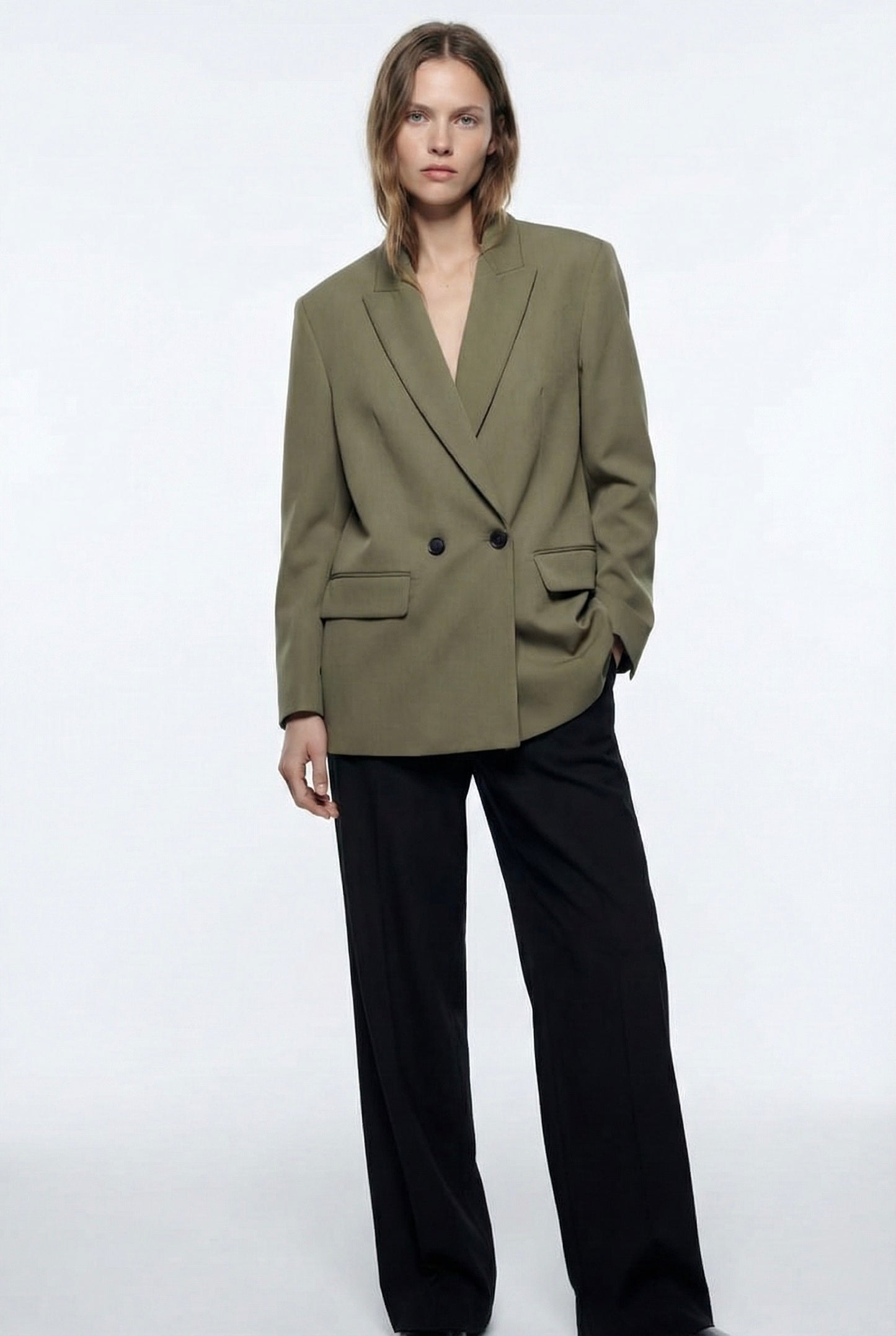 BLAZER LARGE À DOUBLE BOUTONS