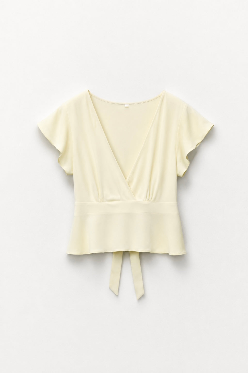 BLOUSE CACHE-CŒUR À VOLANTS