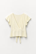 BLOUSE CACHE-CŒUR À VOLANTS