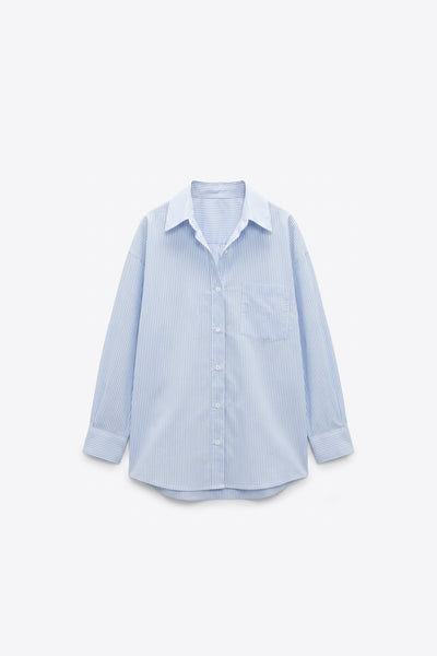 CHEMISE OVERSIZE À RAYURES VERTICALES