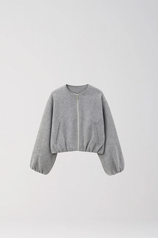 BLOUSON ZIPPÉ AVEC BASE ÉLASTIQUÉE