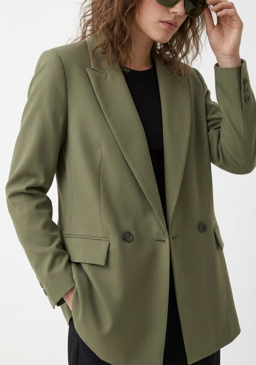 BLAZER LONG À DOUBLE BOUTONNAGE