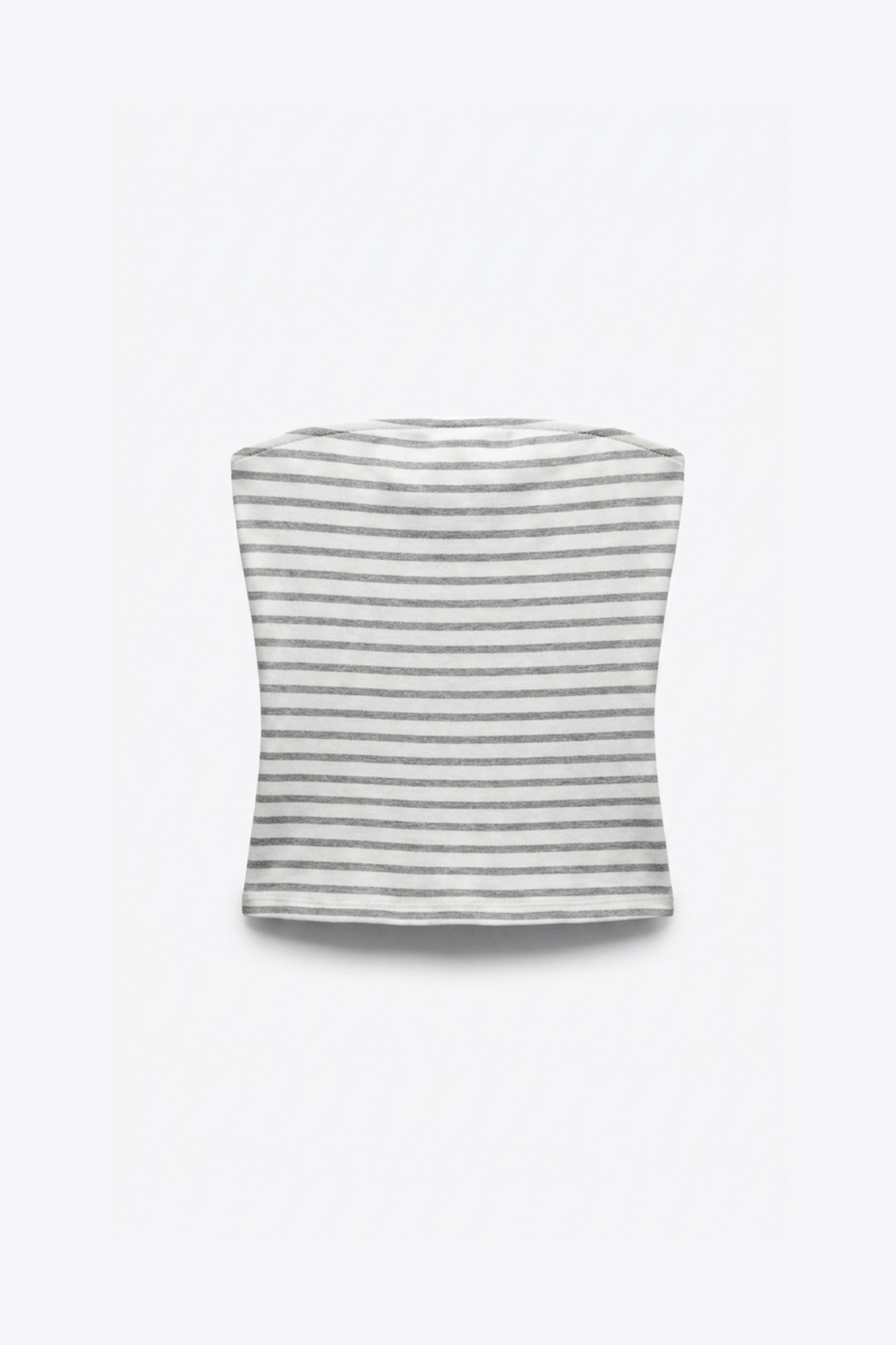 TOP CROPPED EN TRICOT FIN RAYÉ