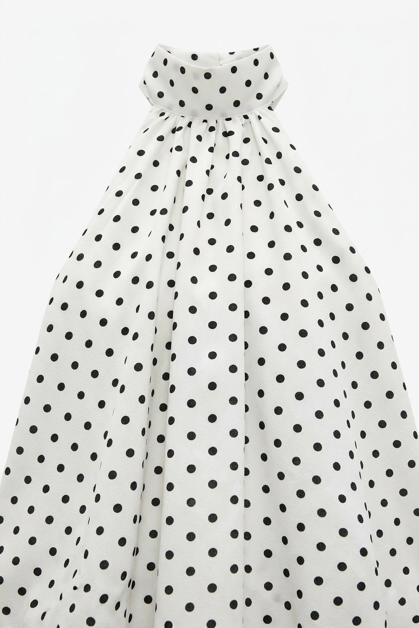 ROBE TRAPÈZE À MOTIF POIS