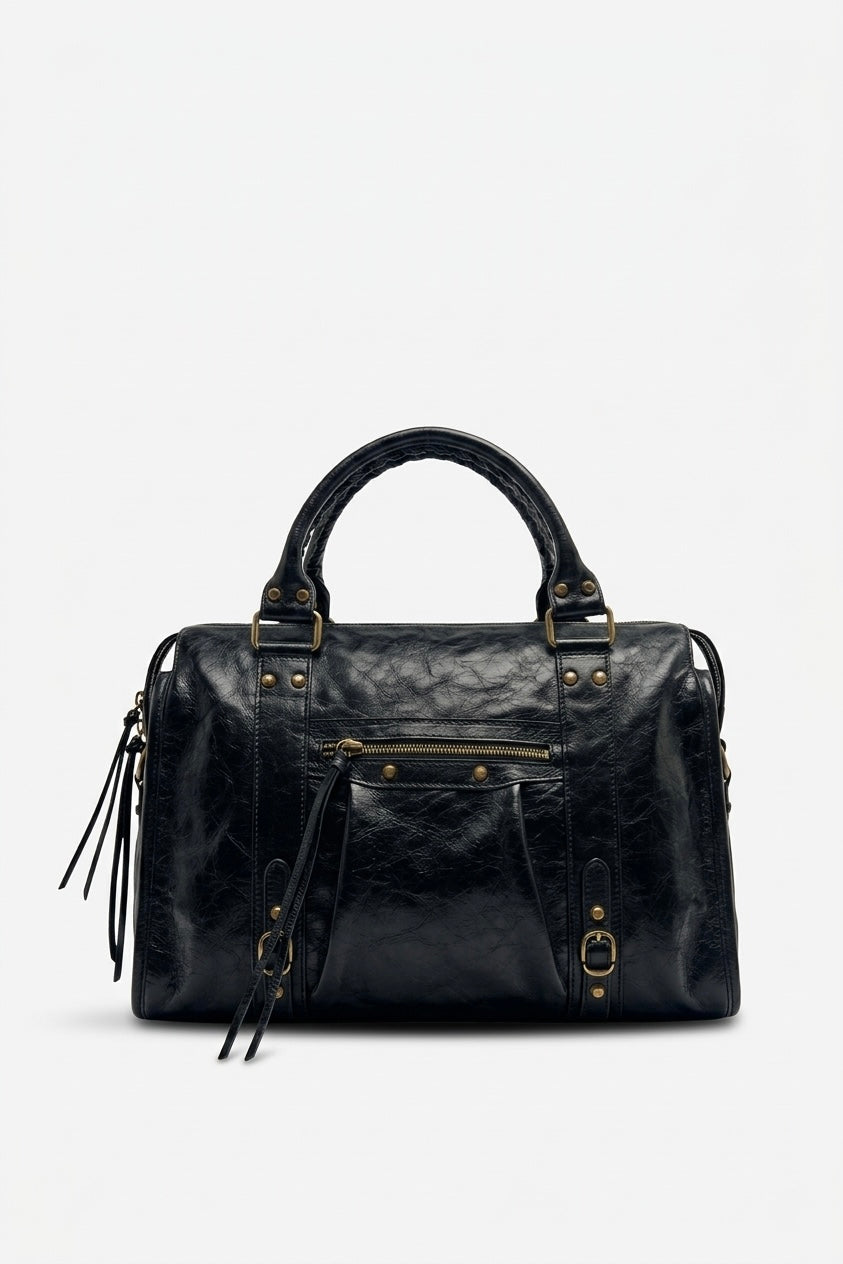 MOSSEN HOUSE LEATHER HANDBAG