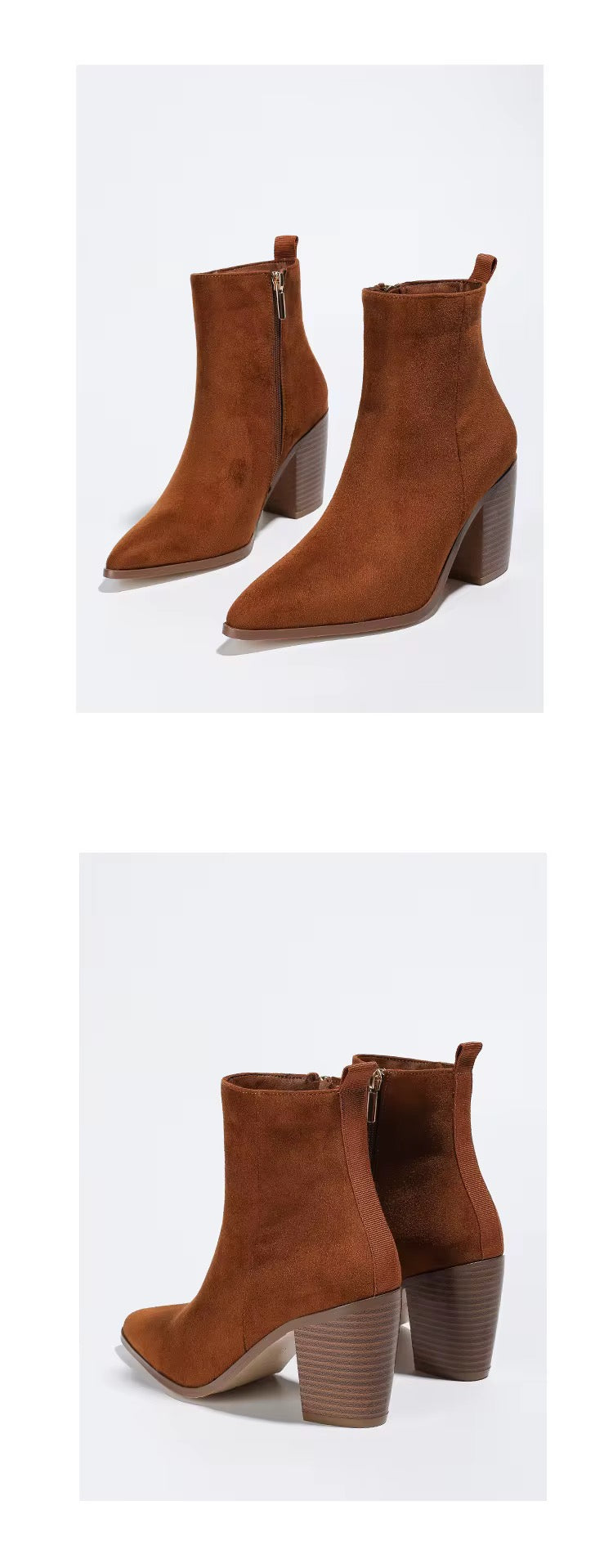 Bottines en cuir PU Suède