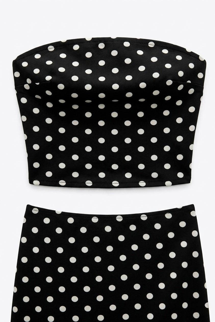 ENSEMBLE TOP BUSTIER ET JUPE