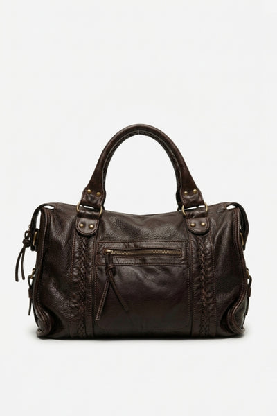 SAC À MAIN EN CUIR PU COFFEE MAISON MOSSEN