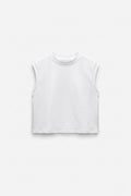T-SHIRT SANS MANCHES BLANC