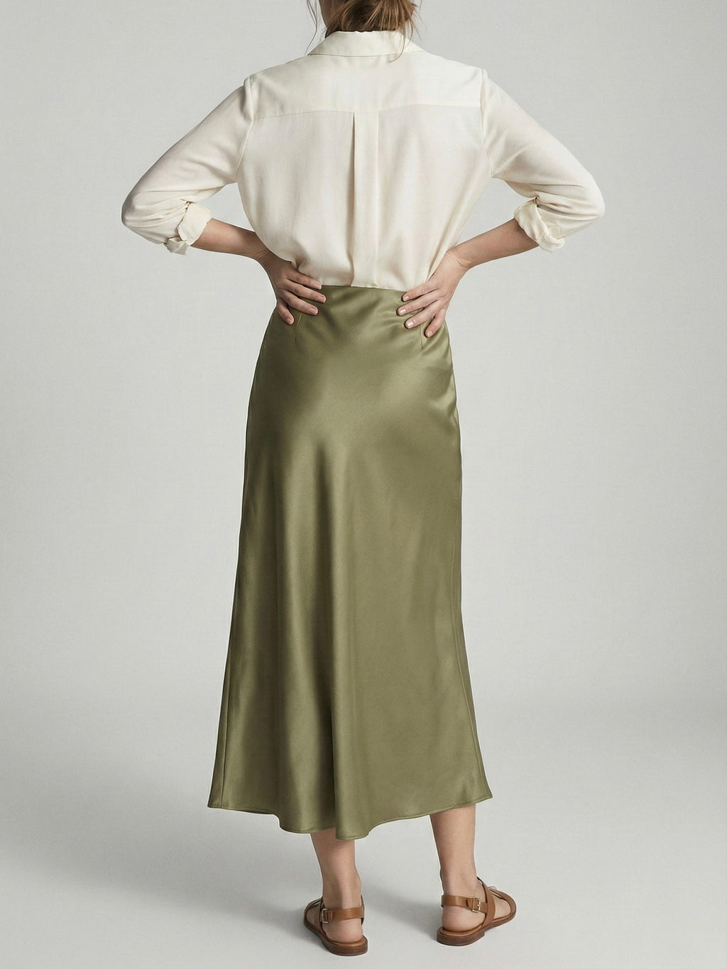 JUPE LONGUE EN SATIN