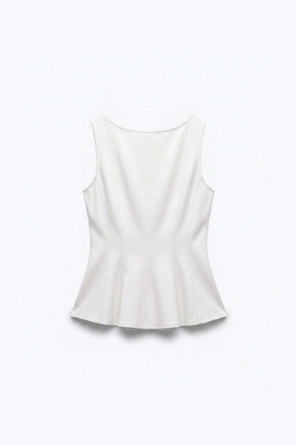 TOP SANS MANCHES À PEPLUM