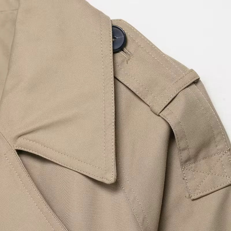 TRENCH COURT STRUCTURÉ À DOUBLE BOUTONNAGE