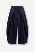 PANTALON RAYÉ À PLIS