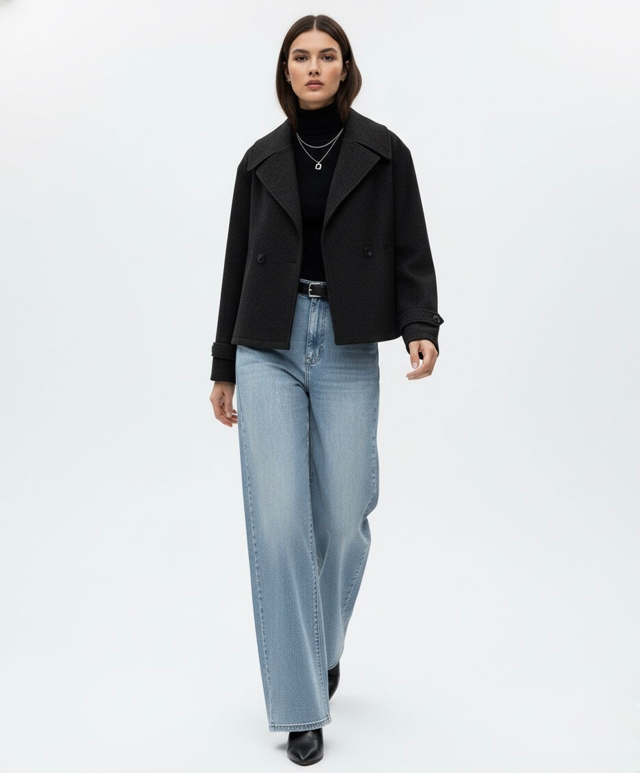 CABAN COURT DOUBLE BOUTONNAGE