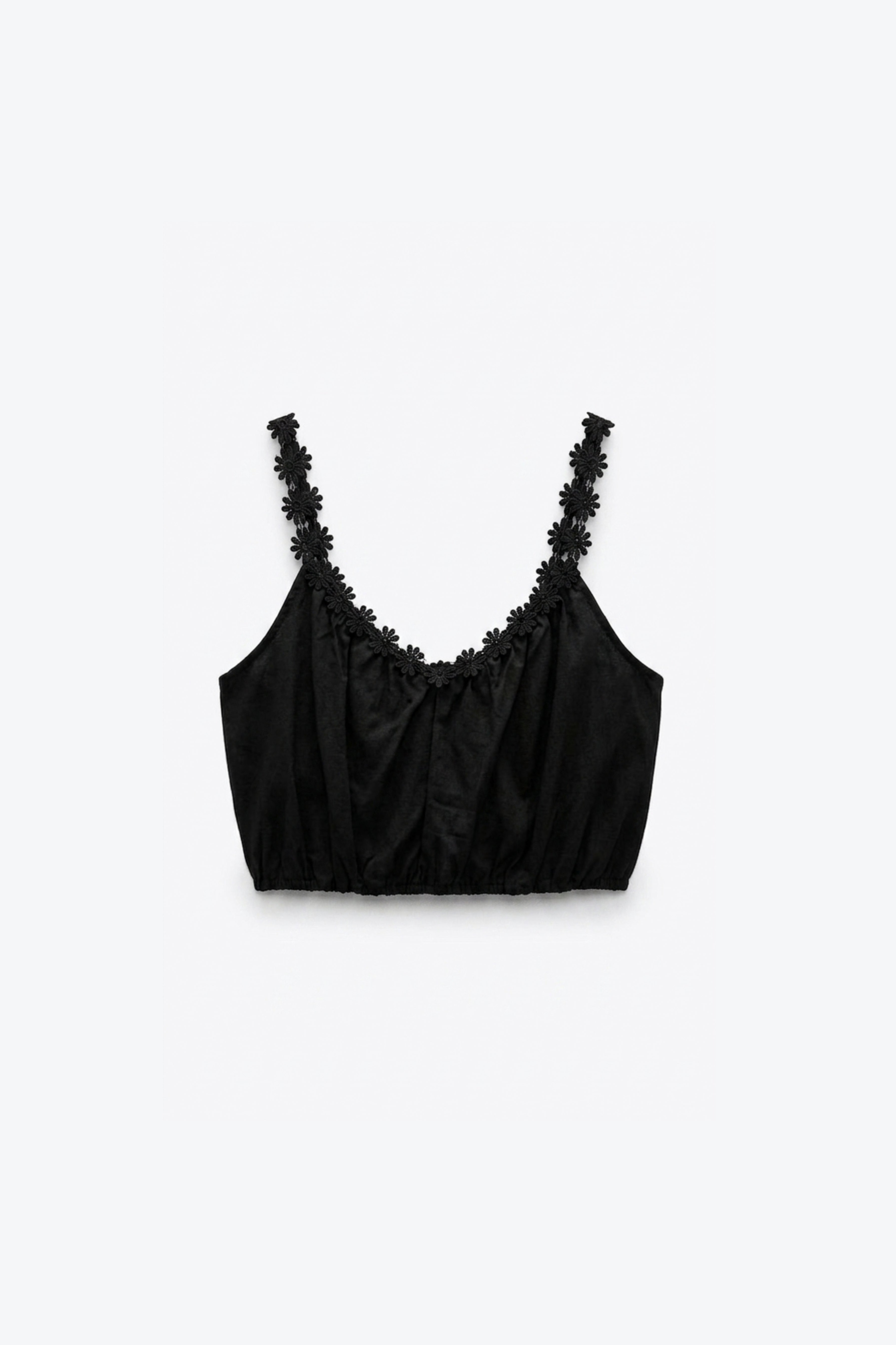 TOP CORSET CÔTELÉ FLORAL