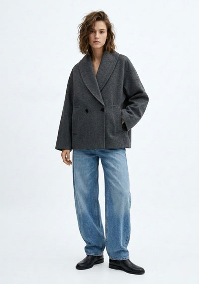 MANTEAU OVERSIZE À COL DRAPÉ