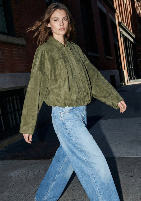 BLOUSON AMPLE EFFET DAIM