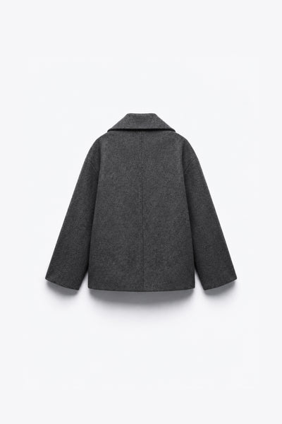 MANTEAU OVERSIZE À COL DRAPÉ