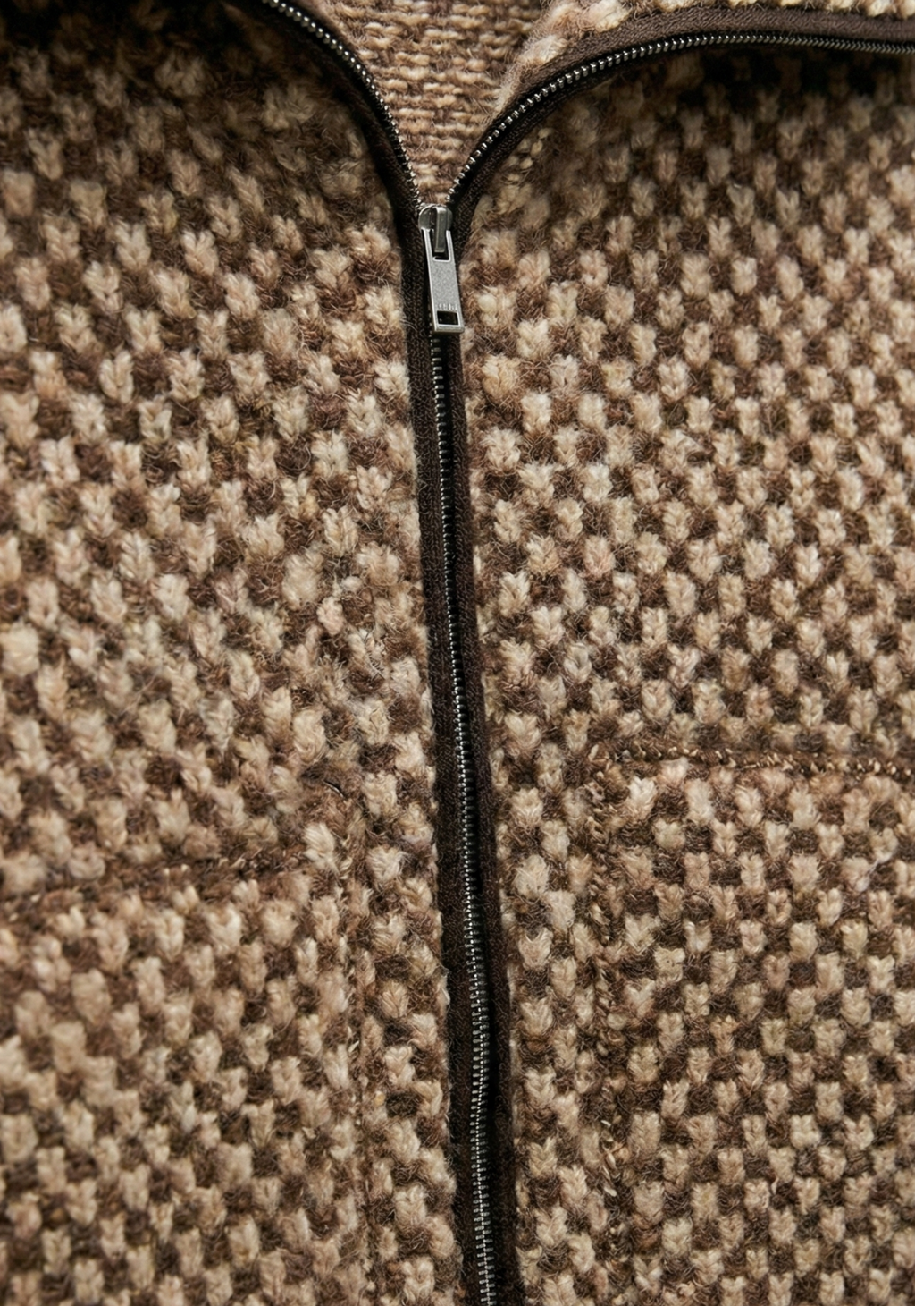 VESTE ZIPPÉE EN MAILLE TEXTURÉE