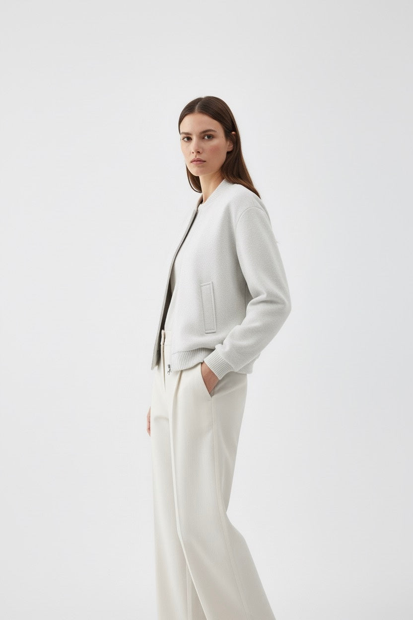 BLOUSON BOMBER COURT MINIMALISTE