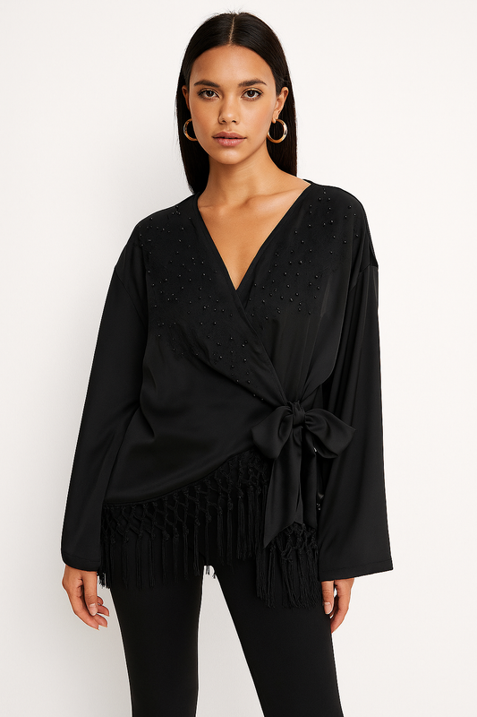 Veste noir croisé • Femme