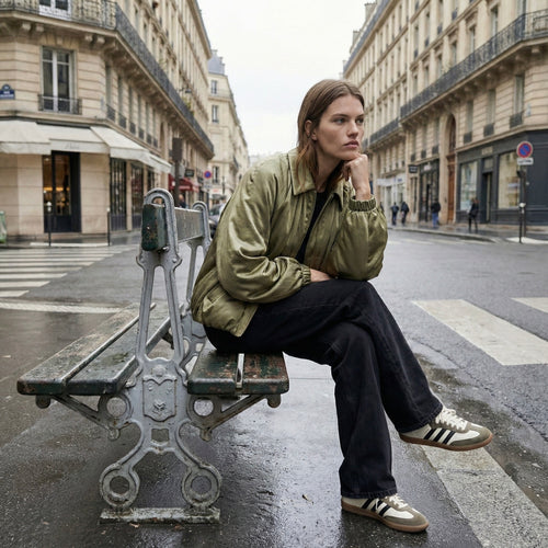 BLOUSON AMPLE À MANCHES BOUFFANTES