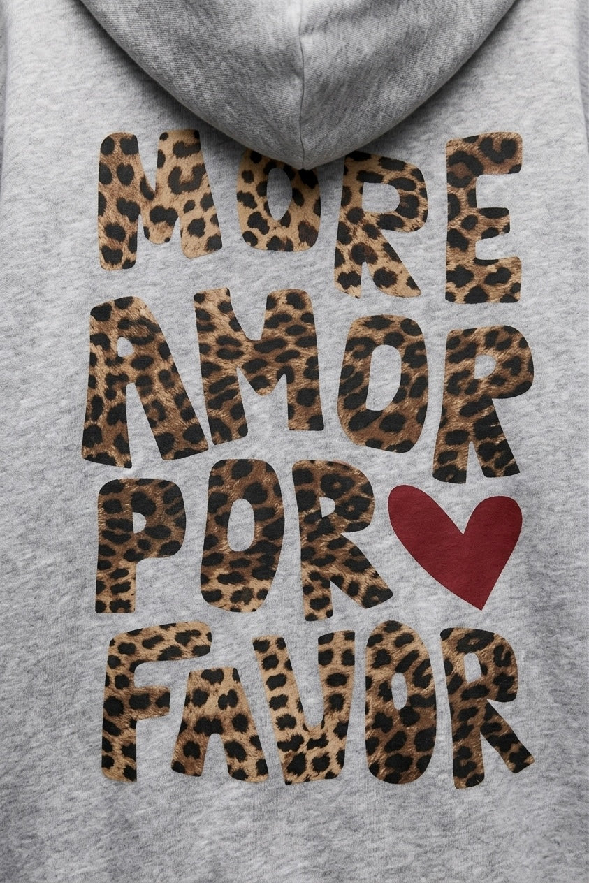 HOODIE IMPRIMÉ LÉOPARD