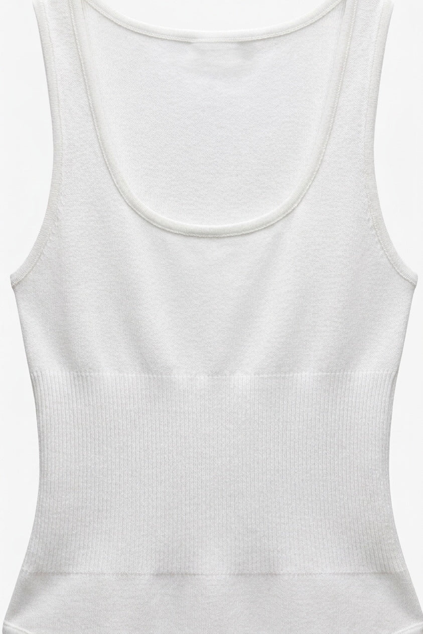 BODY BLANC À CÔTES