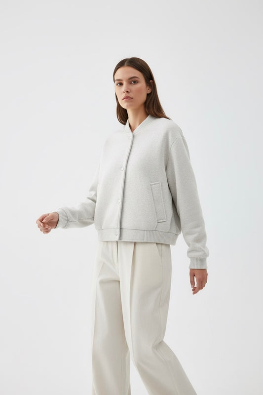 BLOUSON BOMBER COURT MINIMALISTE
