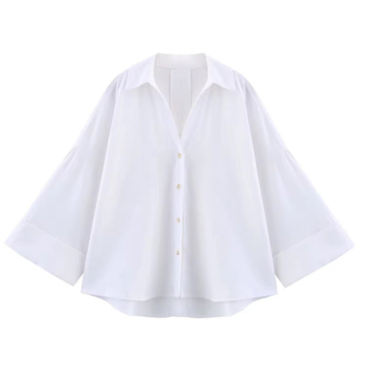 CHEMISE AMPLE À MANCHES COURTES