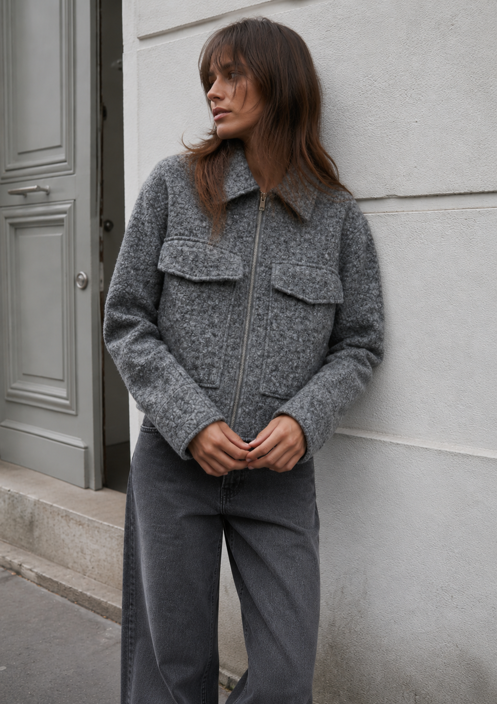 VESTE COURTE EN MAILLE