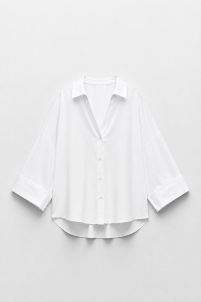 CHEMISE À COL CLASSIQUE AMPLE