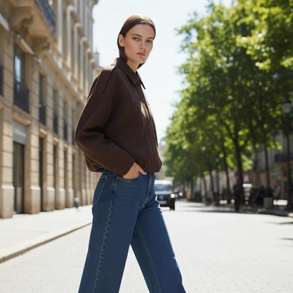 BLOUSON AMPLE EFFET DAIM