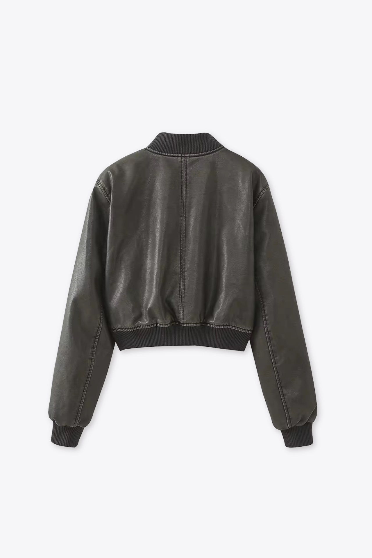 BOMBER EFFET CUIR LISSE