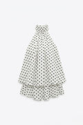 ROBE TRAPÈZE À MOTIF POIS