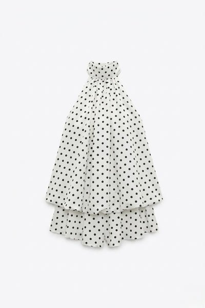 ROBE TRAPÈZE À MOTIF POIS