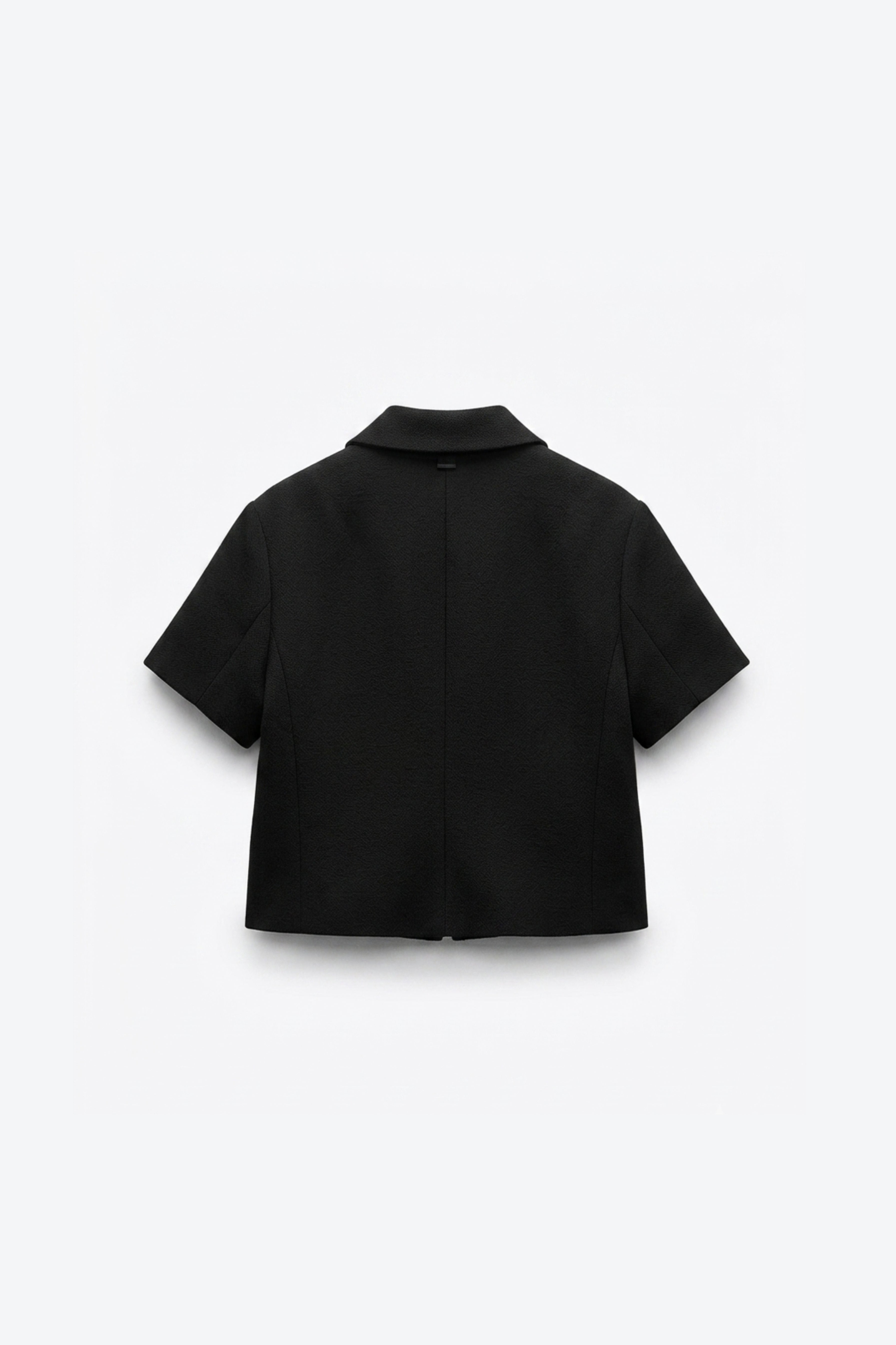 VESTE COURTE À MANCHES COURTES ET ZIPPÉE