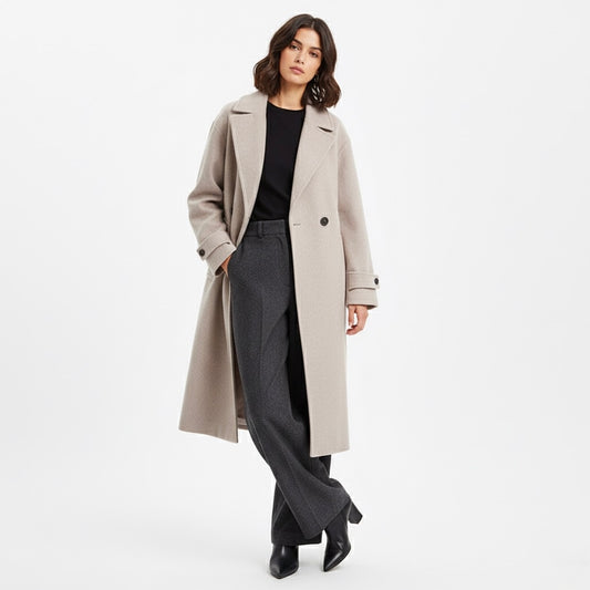 MANTEAU LONG À DOUBLE BOUTONNAGE