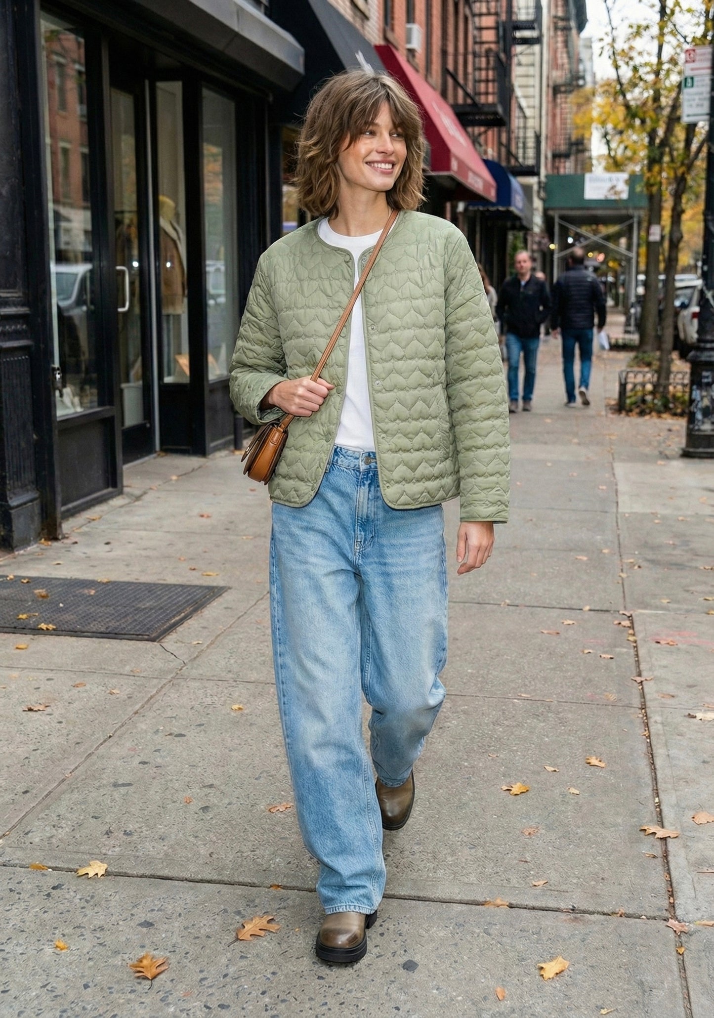 VESTE MATELASSÉE À COL ROND