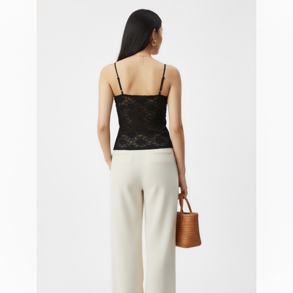 DÉBARDEUR DENTELLE À LIENS