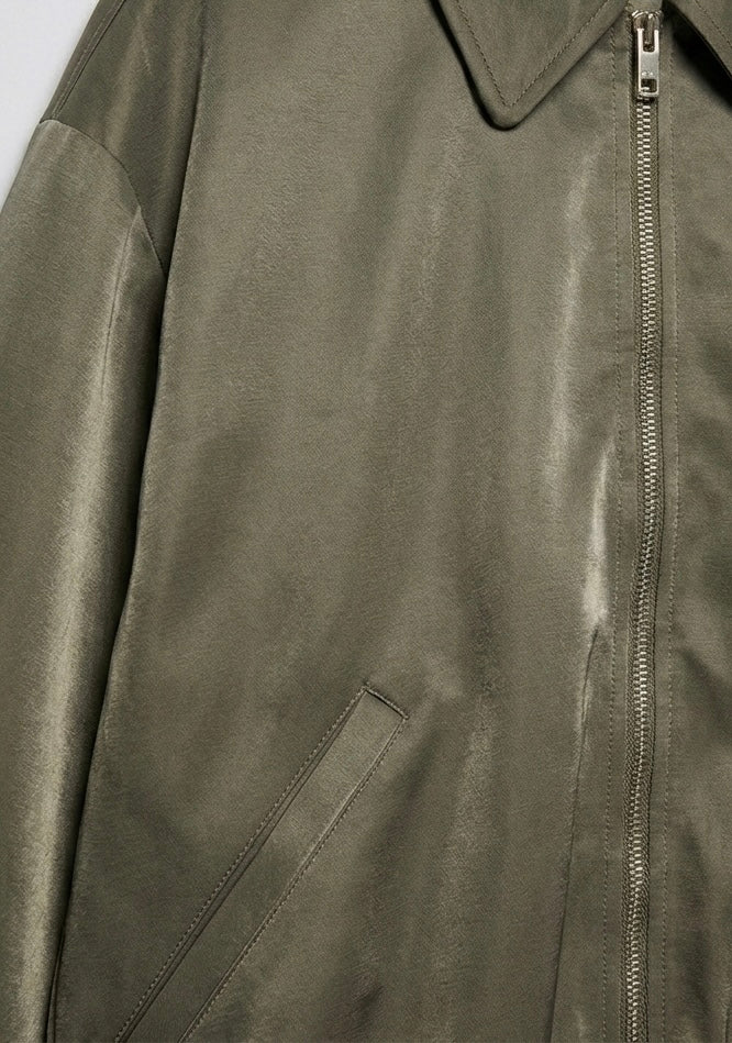 BLOUSON ZIPPÉ À COL RABATTU