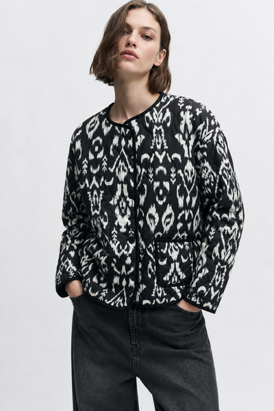 VESTE MATELASSÉE À IMPRIMÉ IKAT