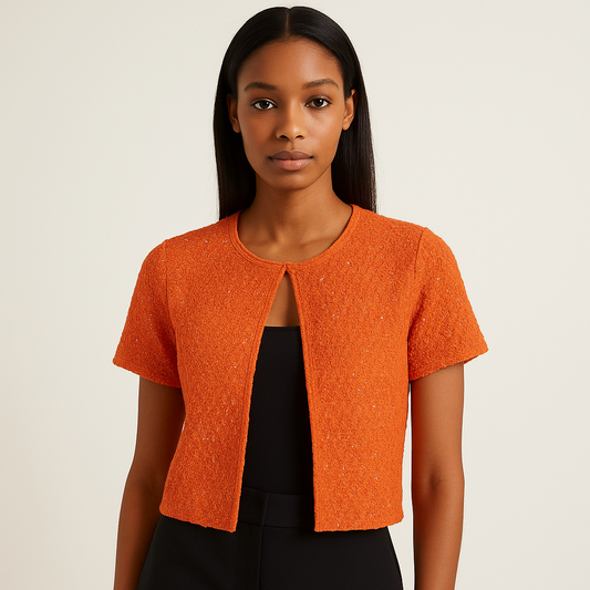TOP EN MAILLE À SEQUINS