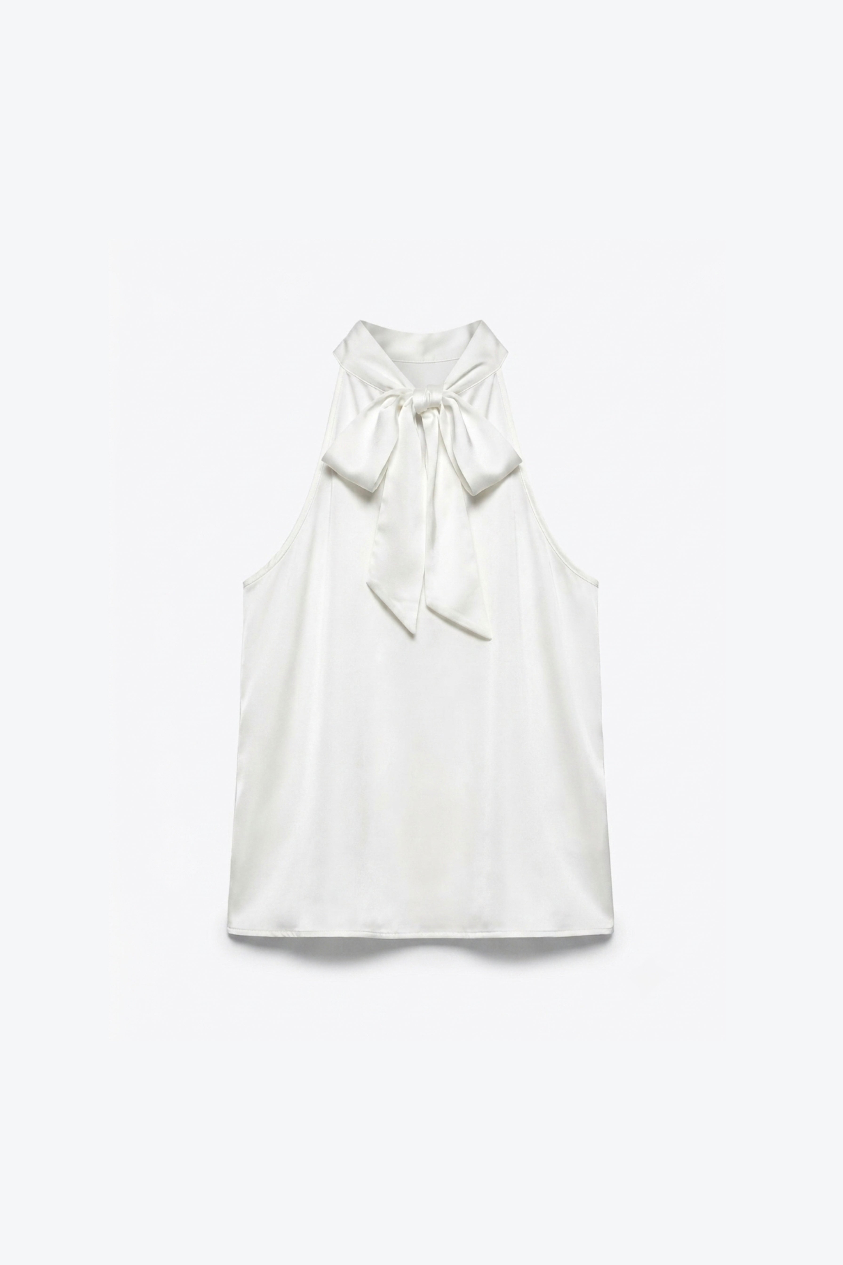 TOP SANS MANCHES COL HALTER