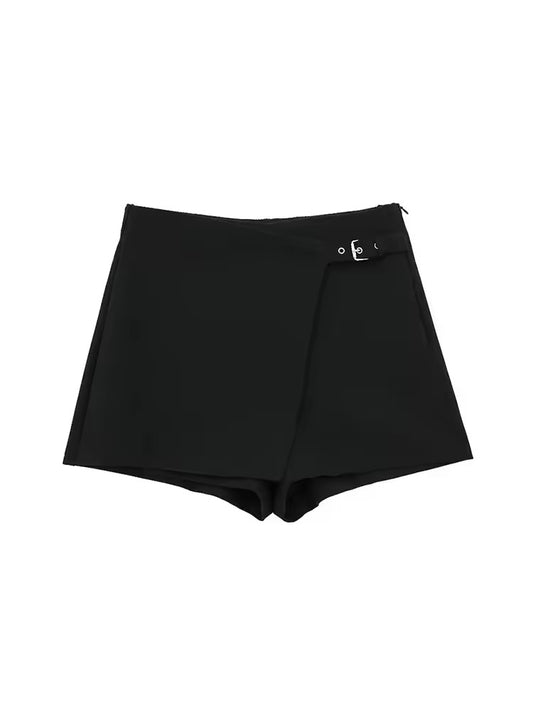 JUPE-SHORT AVEC BOUCLE MÉTALLIQUE