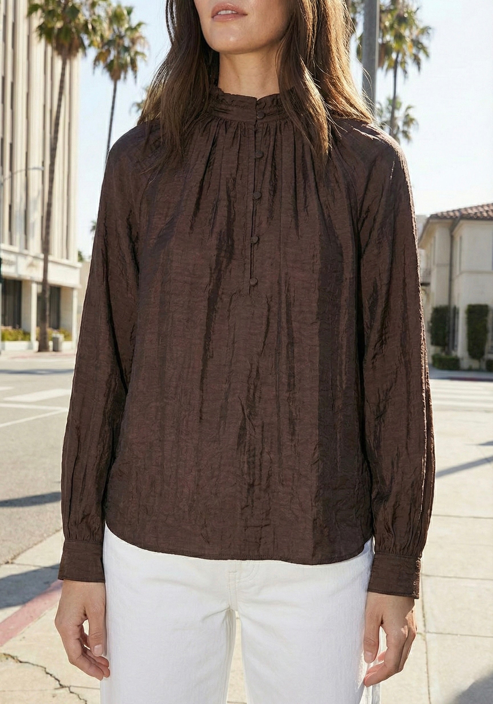 CHEMISE DRAPÉE À NOEUD LATÉRAL