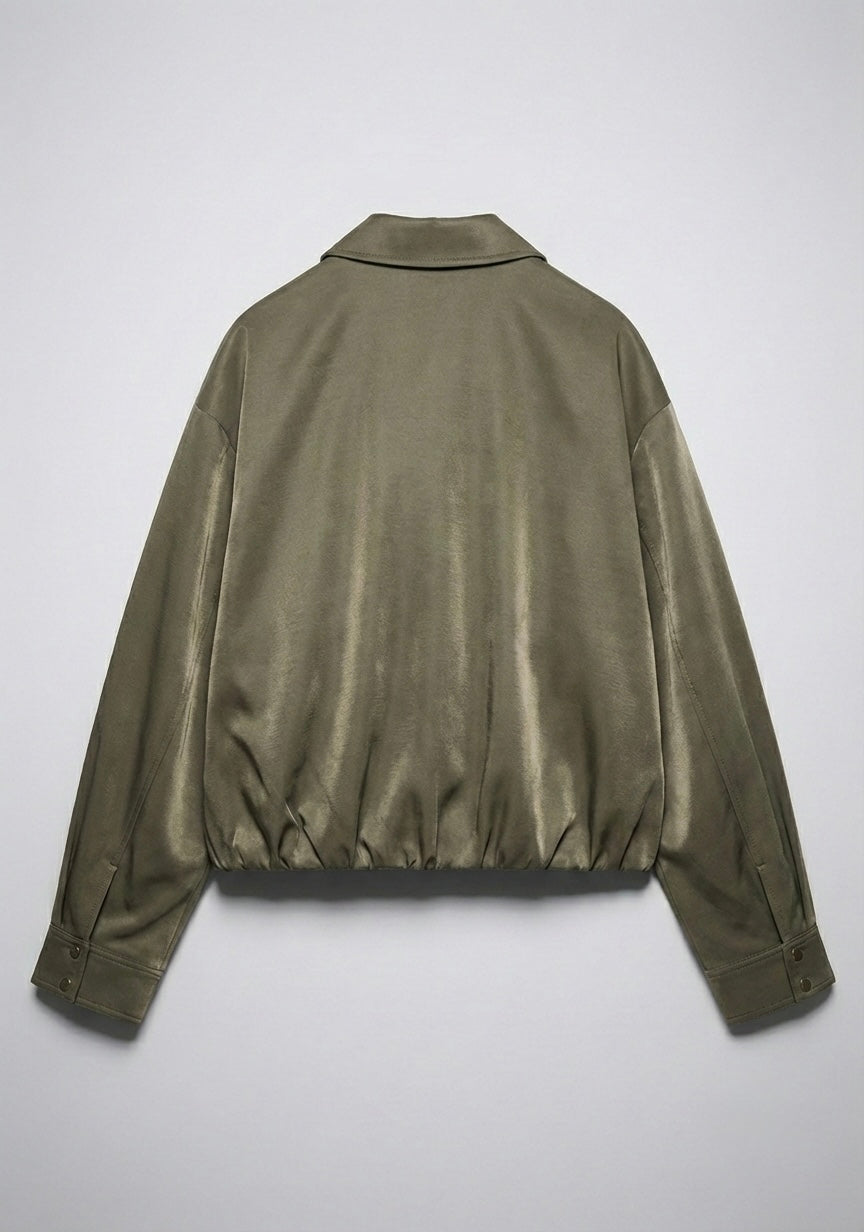 BLOUSON ZIPPÉ À COL RABATTU